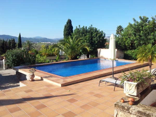 4 1/2 Zimmer Ferienhaus in Javea an der Costa Blanca Ausblick nach Westen