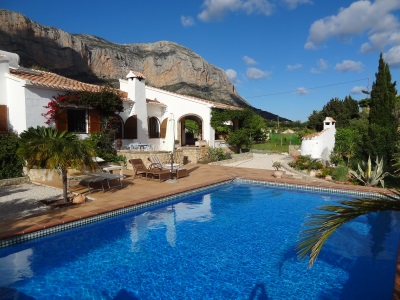 Ferienhaus in Javea an der Costa Blanca Ansicht Haus von Westen