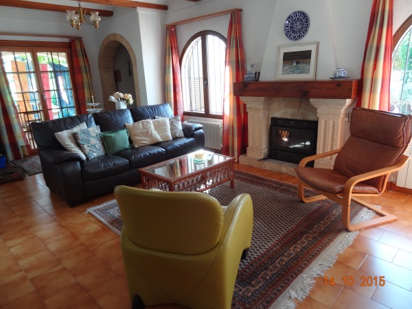Ferienhaus in Javea an der Costa Blanca Wohnraum